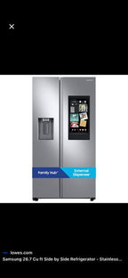 Like New Samsung Side-by-Side Refrigerator - Industrial Look